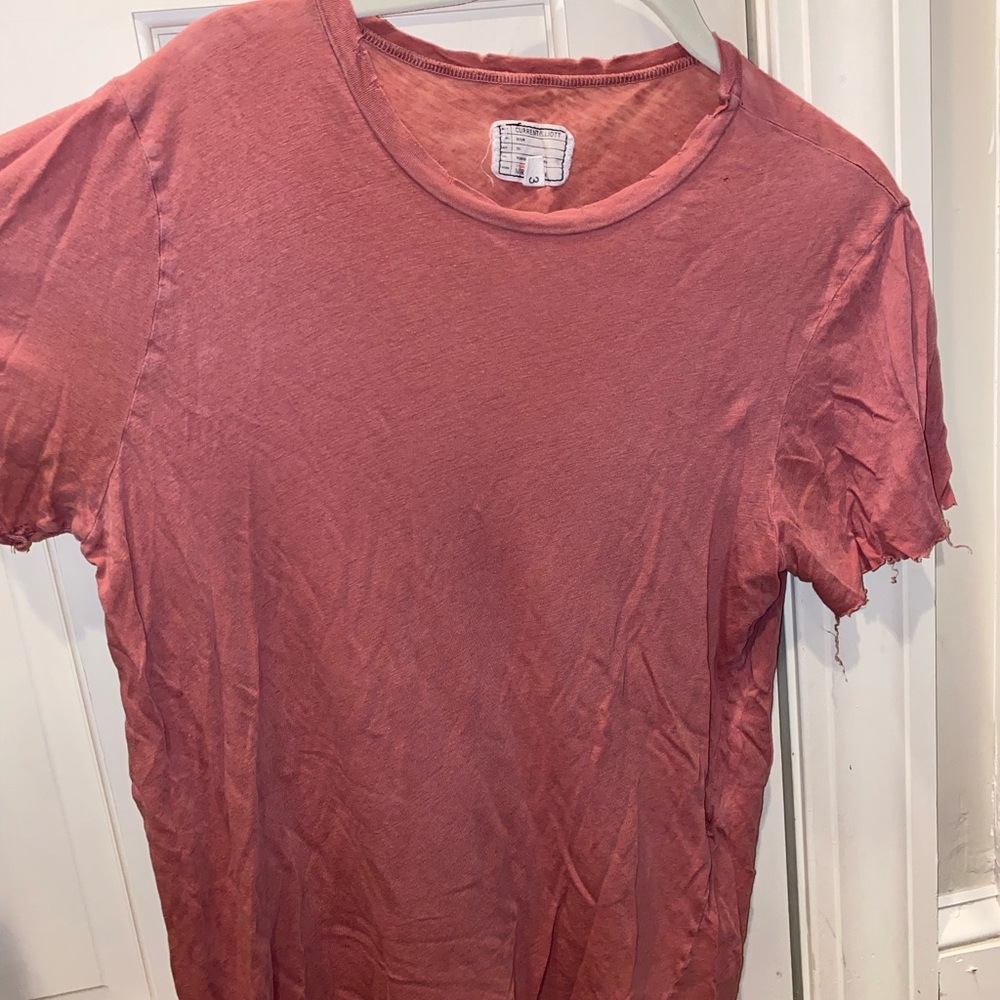Free People Size S/M Pink ragged t-shirt